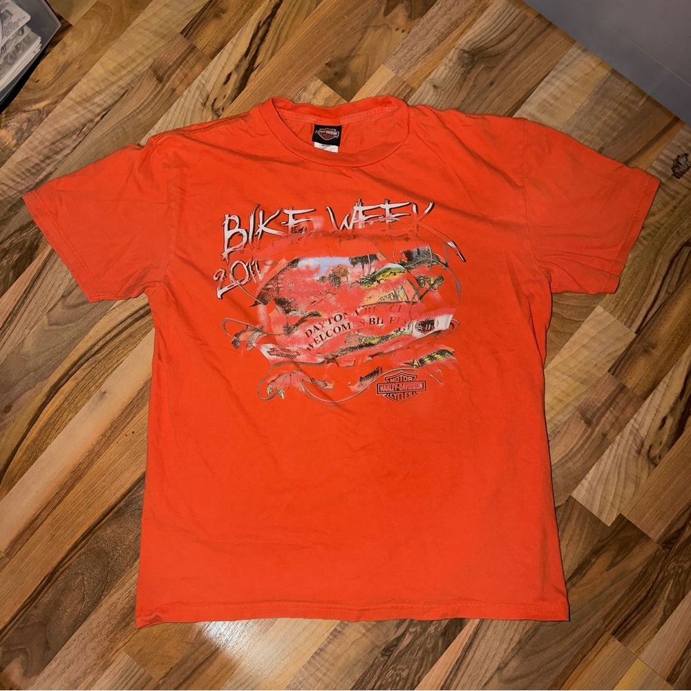 Harley-Davidson 2011 Vibrant Orange Bike Week Tee